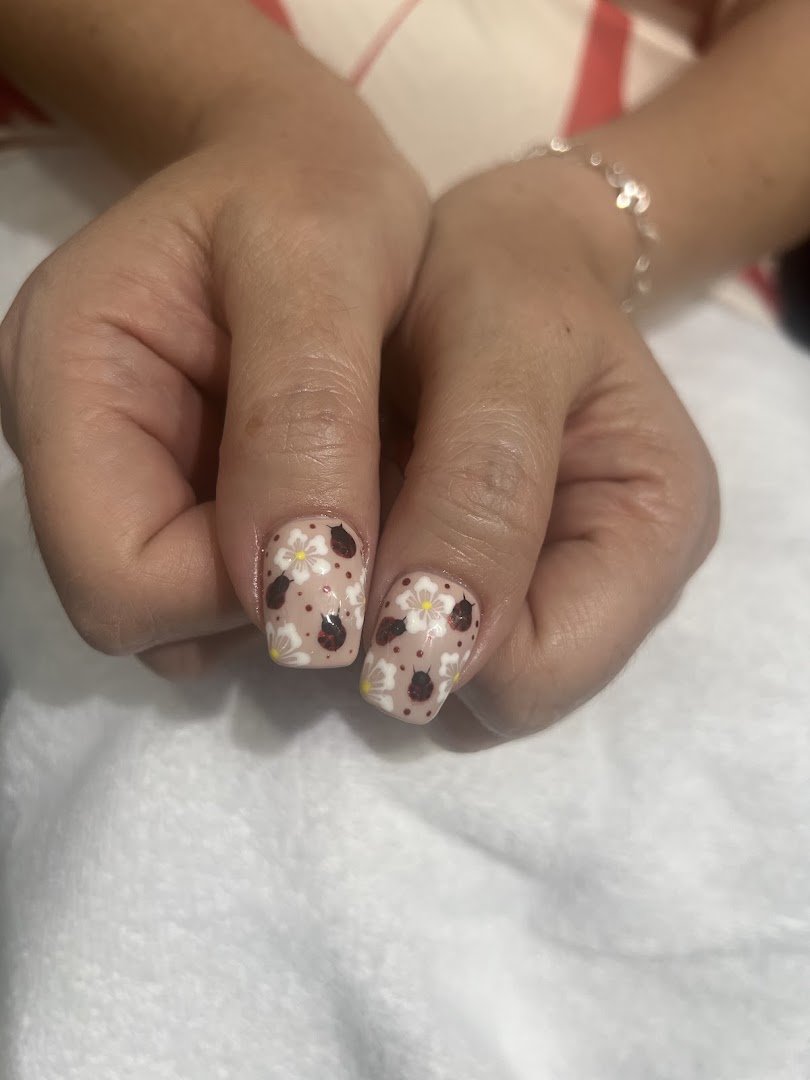 Fresh pedicure with neat, shaped toenails.